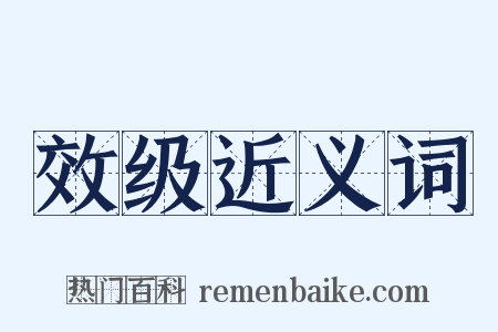 效级近义词是什么意思的图片